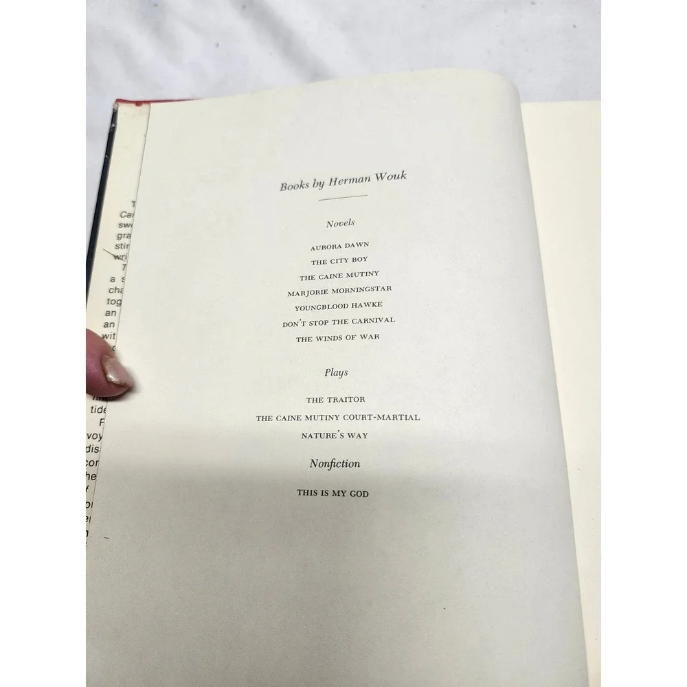 The Winds of War Herman Wouk 1971 Hardcover Dust Jacket 1st Edition 7th Printing